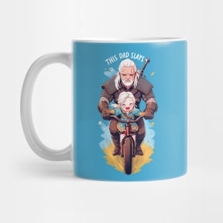 This Dad Slays - Father's Day Gift - Bike Ride - Witcher Mug
